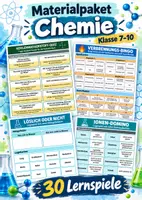 Vorschau - Arbeitsblätter - Materialpaket Chemie – 30 Lernspiele Klasse 7–10 - Deckblatt