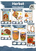 Vorschau - Mal- und Bastelvorlagen - Kunst Herbst Grundschule, Materialpaket | Basteln, Klasse 1, Klasse 2, Klasse 3, Klasse 4 - Deckblatt