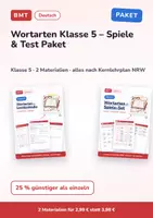 Vorschau - Arbeitsblätter - Wortarten Klasse 5 – Spiele & Test Paket - Deckblatt