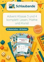 Vorschau - Stundenentwürfe - Advent – Klasse 3 und 4 – Materialpaket: Lesen, Mathe und Kunst - Deckblatt
