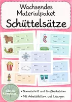 Vorschau - Arbeitsblätter - Wachsendes Materialpaket Schüttelsätze - Deckblatt