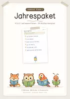 Vorschau - Stundenentwürfe - Materialpaket | Ein ganzes Schuljahr Leseband | Klasse 1 | Jahrespaket | 5 Lautleseverfahren für 38 Wochen | Silbenfarben, 4 Niveaustufen - Deckblatt