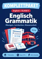 Vorschau - Arbeitsblätter - Englisch Klasse 5 Komplettpaket: Grammatik und Klassenarbeit - Deckblatt