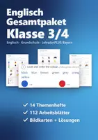 Vorschau - Arbeitsblätter - Englisch Grundschule Gesamtpaket Klasse 3/4 – 14 Themenhefte mit Arbeitsblättern, Bildkarten und Hörübungen | Wortschatz nach LehrplanPLUS - Deckblatt