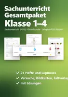 Vorschau - Arbeitsblätter - Sachunterricht Grundschule Gesamtpaket – 21 Hefte: 7 Forscherhefte mit Experimenten, 7 Mein-Körper-Hefte, 7 Lapbooks (HSU Klasse 1–4) - Deckblatt