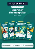 Vorschau - Arbeitsblätter - Futuro simple Formen, Themenpaket Spanisch, Klasse 8 - Deckblatt