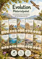 Vorschau - Unterrichtsreihen - Evolution XXL-Bundle – 10 komplette Unterrichtseinheiten Biologie | Darwin, Selektion, Artbildung, Fossilien & Evolution des Menschen - Deckblatt