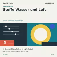 Vorschau - Arbeitsblätter - Stoffe Wasser und Luft | Physik Klasse 5/6 | 5 Materialien mit Lösungen - Deckblatt