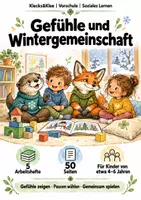 Vorschau - Arbeitsblätter - Gefühle und Wintergemeinschaft – 5 Arbeitshefte – Vorschule - Deckblatt