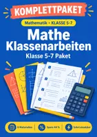 Vorschau - Test - Mathe Klassenarbeiten Klasse 5-7 Paket - Deckblatt