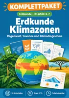 Vorschau - Arbeitsblätter - Erdkunde Klimazonen und Landschaftszonen Klasse 6-7 – Paket - Deckblatt