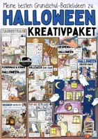 Vorschau - Arbeitsblätter - Halloween Kreativpaket - Bastelvorlagen Grundschule - Deckblatt