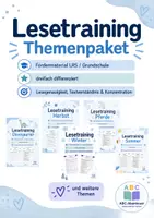 Vorschau - Arbeitsblätter - Materialpaket Lesetraining: Leseverständnis & Lesegenauigkeit - Fördermaterial LRS - Deckblatt