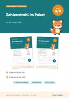 Vorschau - Arbeitsblätter - Zahlenstrahl bis 100 und bis 1000 im Paket – ablesen, eintragen, schätzen: Klasse 2/3 mit Lösungen - Deckblatt