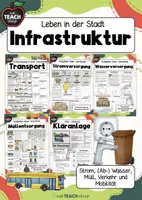 Vorschau - Arbeitsblätter - Leben in der Stadt - Infrastruktur - Deckblatt