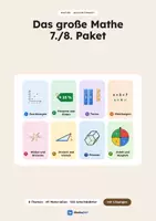 Vorschau - Arbeitsblätter - Das große Mathe 7./8. Paket | 582 Arbeitsblätter mit Lösungen - Deckblatt