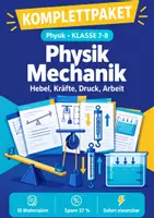 Vorschau - Arbeitsblätter - Physik Mechanik Klasse 7-8: Hebel, Kräfte, Druck, Arbeit - Deckblatt