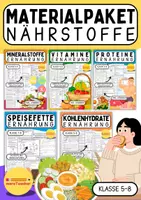 Vorschau - Arbeitsblätter - Nährstoffe verstehen – Materialpaket zu Proteinen, Vitaminen, Speisefetten & Kohlenhydraten (Sekundarstufe 5–8) - Deckblatt