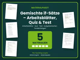 Vorschau - Arbeitsblätter - Gemischte if-Sätze – Arbeitsblätter, Quiz & Test - Deckblatt