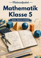 Vorschau - Arbeitsblätter - Mathe Klasse 5 Komplettpaket – Zahlen, Rechnen & Größen - Deckblatt
