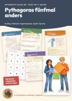 Vorschau - Unterrichtsreihen - Satz des Pythagoras Mathematik Klasse 8 9 Paket | 5 Hefte 102 Seiten mit Lösungen | Einstieg, Stationen, Gruppenpuzzle, Spiele, sprachsensibel | Pythagoras fünfmal anders - Deckblatt