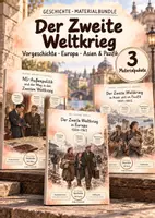 Vorschau - Unterrichtsreihen - Zweiter Weltkrieg – 3 große Geschichts-Lernwerkstätten & komplette Unterrichtseinheiten | NS-Außenpolitik, Krieg in Europa, Pazifikkrieg, Pearl Harbor & Kriegsende | Arbeitsblätter, Quellen & Lösungen - Deckblatt