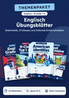 Vorschau - Arbeitsblätter - Grammatik und If-Clauses, Übungs-Set Englisch, Klasse 7-8 - Deckblatt