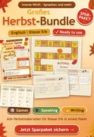 Vorschau - Stundenentwürfe - Englisch: Herbst Sparkpaket (Klasse 5/6) (A1/A2) | Speaking, Games & Writing - Deckblatt