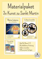 Vorschau - Mal- und Bastelvorlagen - Materialpaket Sankt Martin - Kunst Herbst - Kunst Klasse 2, Kunst Klasse 3 - Deckblatt