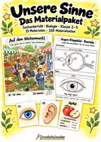Vorschau - Arbeitsblätter - Unsere Sinne - Materialpaket zu Sinnen und Wahrnehmung | Sachunterricht / Biologie | Klasse 2–5 - Deckblatt