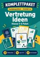 Vorschau - Arbeitsblätter - Vertretung Klasse 5-6 Stationen, Quiz, Projekte - Deckblatt
