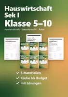 Vorschau - Arbeitsblätter - Hauswirtschaft Sek I – Paket mit 6 Materialien: Küchenführerschein bis Haushalt und Budget | Klasse 5–10 - Deckblatt