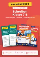 Vorschau - Arbeitsblätter - Deutsch Schreiben Klasse 7-8: Inhaltsangabe und Leserbrief - Deckblatt
