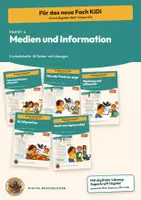 Vorschau - Arbeitsblätter - Medienkompetenz Klasse 5 6 | 5 Arbeitshefte mit Lösungen | Fake News, Werbung, Suchen, Recht am Bild | KiDi – Digital durchblicken Paket 4 - Deckblatt