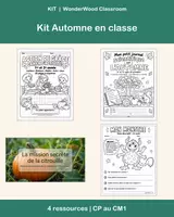 Aperçu - Feuilles d'exercices - Kit Automne en classe : Action de grâce, sciences d'automne, citrouille et écriture d'Halloween (CP au CM1) - Page de couverture