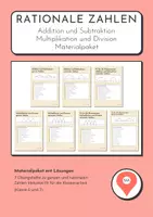 Vorschau - Stundenentwürfe - Rationale und ganze Zahlen Materialpaket Klasse 6 und 7 mit Lösungen - Deckblatt