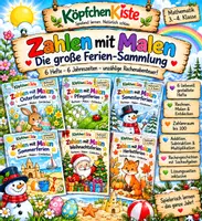 Vorschau - Arbeitsblätter - Materialpaket Zahlen mit Malen – 6 Rechenhefte Zahlenraum 100 Mathe 3.–4. Klasse - Deckblatt