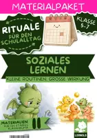 Vorschau - Fördermaterial/Inklusion - Rituale Soziales Lernen Klasse 5 6 7 | 11 Wochenrituale: Gefühlsbarometer, Klassenrat, Dankbarkeitsglas, Komplimente & mehr | Formatpaket für Stundenbeginn und Wochenabschluss - Deckblatt