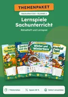 Vorschau - Spiele - Lernspiele Sachunterricht, Paket mit 7 Materialien, Klasse 2 - Deckblatt