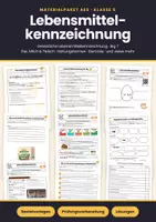 Vorschau - Arbeitsblätter - Materialpaket Lebensmittelkennzeichnung | AES | Gesetzliche Kennzeichnung, Big 7, Eiercode, Haltungsformen & mehr | mit Lösungen - Deckblatt