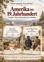 Vorschau - Unterrichtsreihen - Amerika im 19. Jahrhundert – 2 komplette Unterrichtseinheiten Geschichte | Expansion der USA, indigene Gesellschaften, US-Bürgerkrieg & Reconstruction | Quellen, Arbeitsblätter & Lösungen - Deckblatt
