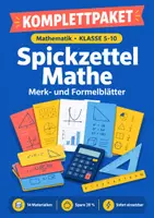 Vorschau - Arbeitsblätter - Mathe Spickzettel Komplett Klasse 5-10 - Deckblatt