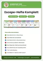Vorschau - Arbeitsblätter - Escape-Hefte Komplett: Klasse 1-4 – Alle Rätselhefte im Paket - Deckblatt