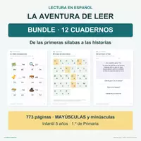 Vista previa - Hojas de trabajo - Aprender a leer: 12 cuadernos en español - Portada