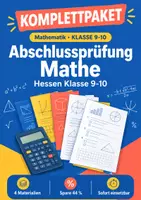 Vorschau - Arbeitsblätter - Abschlussprüfung Mathe Hessen Paket Klasse 9-10 - Deckblatt
