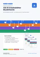 Vorschau - Arbeitsblätter - Alle 18 Arbeitsblätter Musiktheorie - Deckblatt