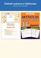 anteprima - Esercizi - Dettati autunno e Halloween classe terza e quarta: pacchetto - Pagina di copertina