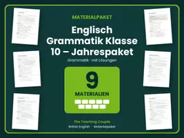 Vorschau - Arbeitsblätter - Englisch Grammatik Klasse 10 – Jahrespaket - Deckblatt