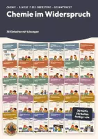 Vorschau - Arbeitsblätter - Chemie Klasse 7 bis Oberstufe | 30 Arbeitshefte 510 Seiten mit Lösungen | kognitiver Konflikt, Erkenntnisweg, Experimente | Chemie im Widerspruch Gesamtpaket - Deckblatt