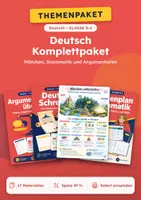 Vorschau - Arbeitsblätter - Märchen und Grammatik, Komplettpaket Deutsch, Klasse 5-6 - Deckblatt
